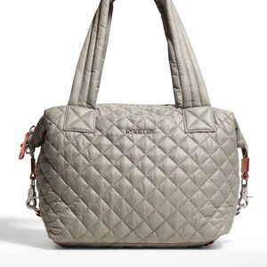 NWT MZ Wallace Quilted Taupe Medium Oxford Sutton Tote